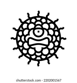 medical bacteria virus line icon vector. medical bacteria virus sign. isolated contour symbol black illustration