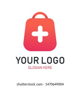 medical bag care logo template 
