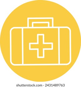Medical bag.  Doctor's bag.  For first aid.  Vector icon