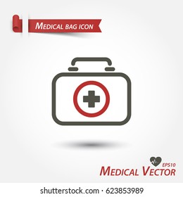 Medical bag icon .