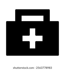 Medical bag icon. Concept of healthcare, first aid, and emergency.