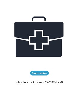 medical bag icon. first aid symbol template for graphic and web design collection logo vector illustration