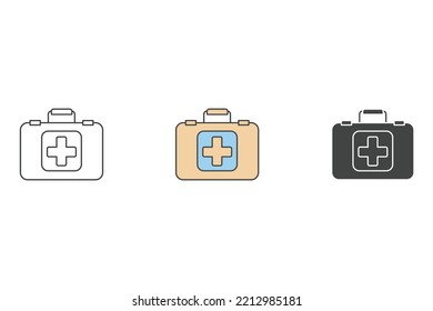 Medical Bag Icon With Hands Icons  Symbol Vector Elements For Infographic Web