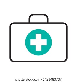 medical bag icon. High quality design element. Editable linear style stroke. Vector icon