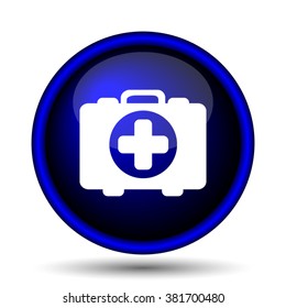 Medical bag icon. Internet button on white background. EPS10 vector
