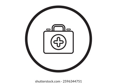 Medical bag icon isolated on background. First aid symbol modern, simple, vector, icon for website design, mobile app, ui. Vector Illustration