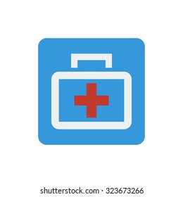 Medical Bag Icon On The White Background. Vector Illustration.