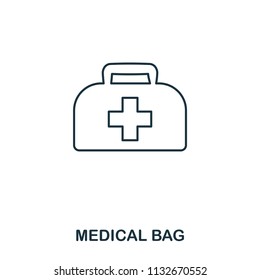 Medical Bag icon. Outline style icon design. UI. Illustration of medical bag icon. Pictogram isolated on white. Ready to use in web design, apps, software, print and background.