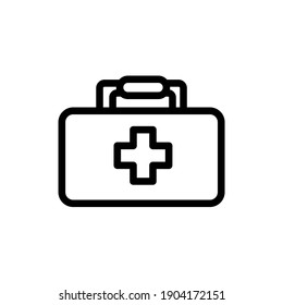 medical bag icon simple desain