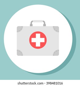 Medical bag icon vector.