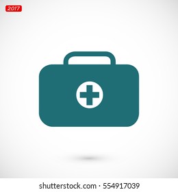 medical bag icon, vector best flat icon, EPS