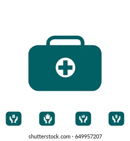 medical bag icon, vector best flat icon, EPS

