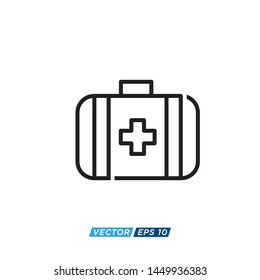 Medical Bag Icon Vector Design Illustration 