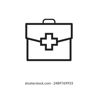 Plantilla del logotipo del elemento del diseño del Vector del bolso médico
