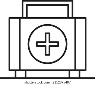 Medical bag icon vector flat design