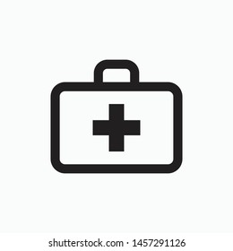 medical bag icon vector isolated