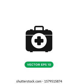 medical bag kit vector icon design concept