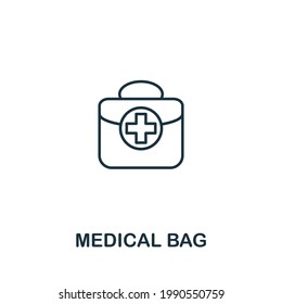 Medical Bag line icon. Thin style element from medicine icons collection. Outline medical bag icon
