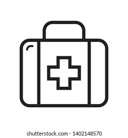 medical bag line icon vector