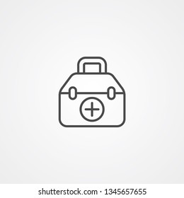 Medical bag vector icon sign symbol