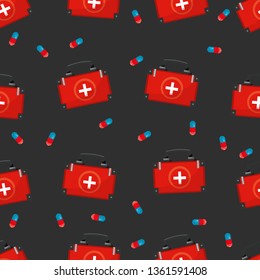 medical bags vector pattern
