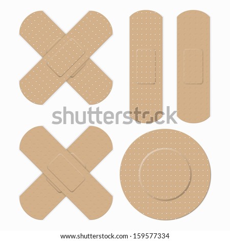 Medical bandage in different shape