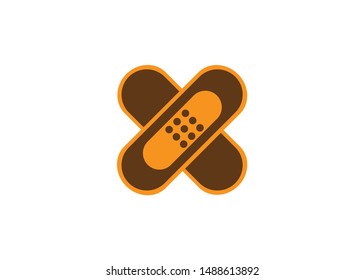 medical bandage flat design style vector icon