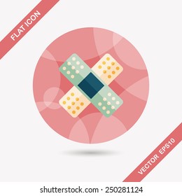 medical bandage flat icon with long shadow,eps10