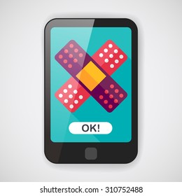medical bandage flat icon with long shadow,eps10