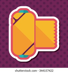 medical bandage flat icon with long shadow