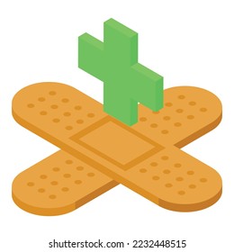 Medical bandage icon isometric vector. Nurse care. Patient health