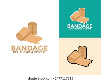 Medical bandage logo icon. Isometric of medical bandage vector icon for web design