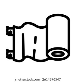 medical bandage roll fracture injury line icon vector. medical bandage roll fracture injury sign. isolated contour symbol black illustration