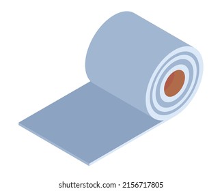 medical bandage roll icon isometric
