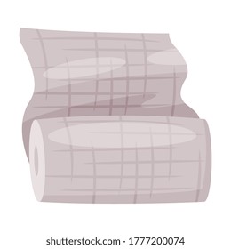 Medical Bandage Roller, First Aid Kit Equipment Vector Illustration on White Background