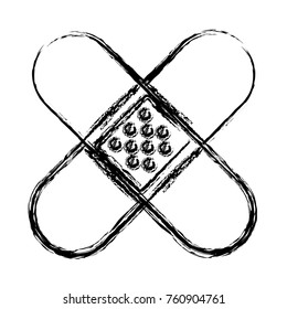 Medical bandages crossed