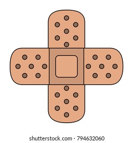 Medical bandages crossed symbol