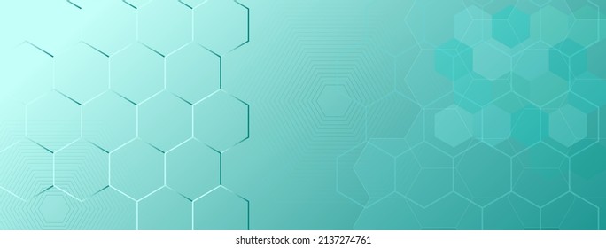 Fondo De Bandera Médica Con Formas Hexagonales