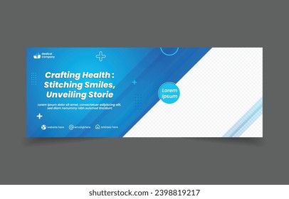 Medical banner cover social media and website. promotion banner web advertising