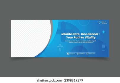 Medical banner cover social media and website design template. Modern medical banner for social media post template