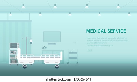 Medical banner with medical service concept vector illustration