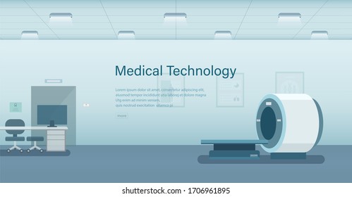 Medical banner with medical technology concept vector illustration