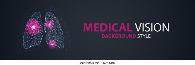 Medical banner or website header. Heartbeat, DNA string and molecular structures with star glow effect. Text and background on separate layers. Fully scalable vector illustration.  Medical Banners