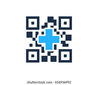 Medical Barcode Icon Logo Design Element