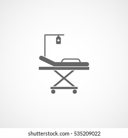 Medical Barrow With Drop Counter Flat Icon On White Background