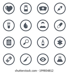 Medical basic color icons set 16 in 1