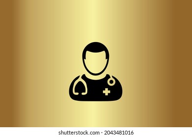Médico Básico y elegante diseño artístico mínimo basado inicial Icono vector