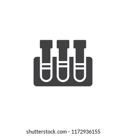 Medical Beakers vector icon. filled flat sign for mobile concept and web design. Laboratory Test tubes simple solid icon. Research symbol, logo illustration. Vector graphics