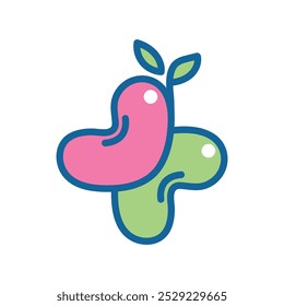 Plantilla de logotipo de Vector de frijoles médicos