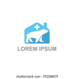 medical bear logo vector